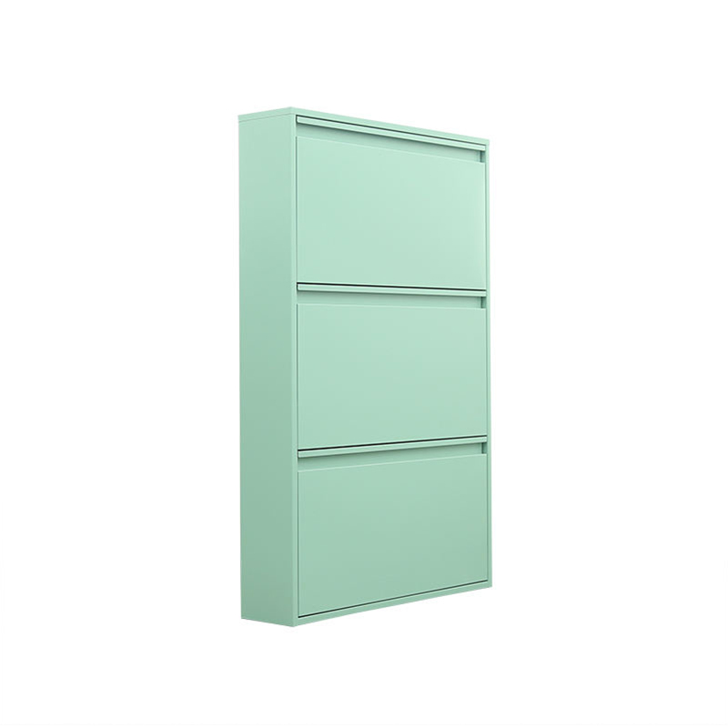 Flip Drawers Metal Shoes Cabinet