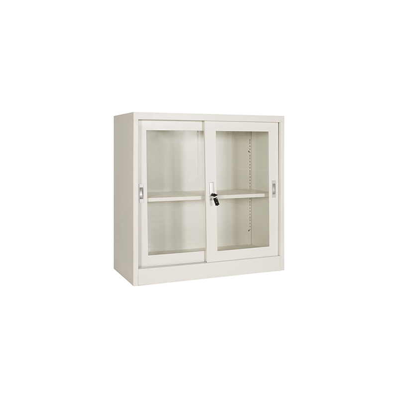 Low Glass Sliding  Door Steel Cabinet