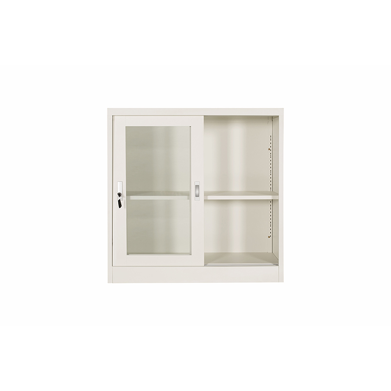 Low Glass Sliding  Door Steel Cabinet