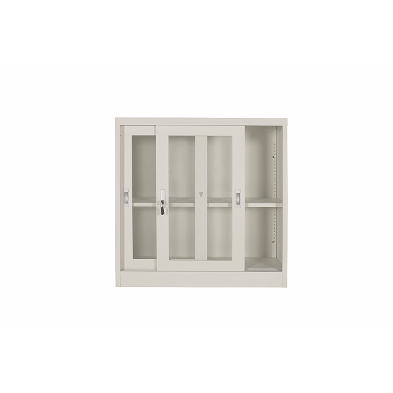 Low Glass Sliding  Door Steel Cabinet