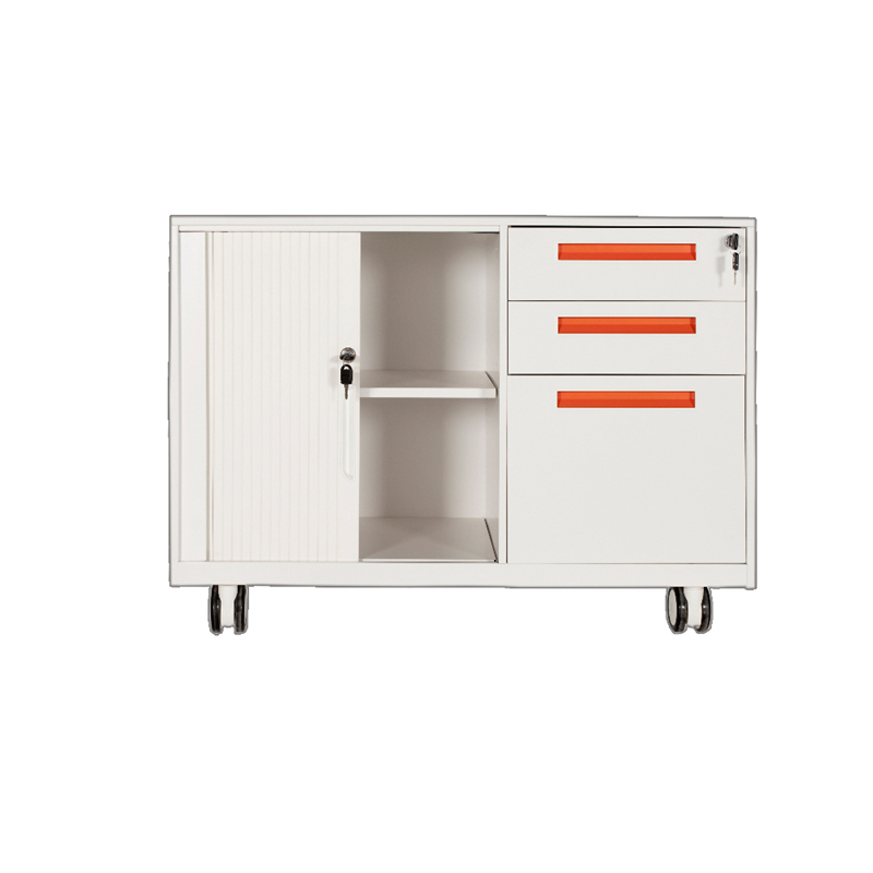 Mobile Pedestal With Tambour Door Storage