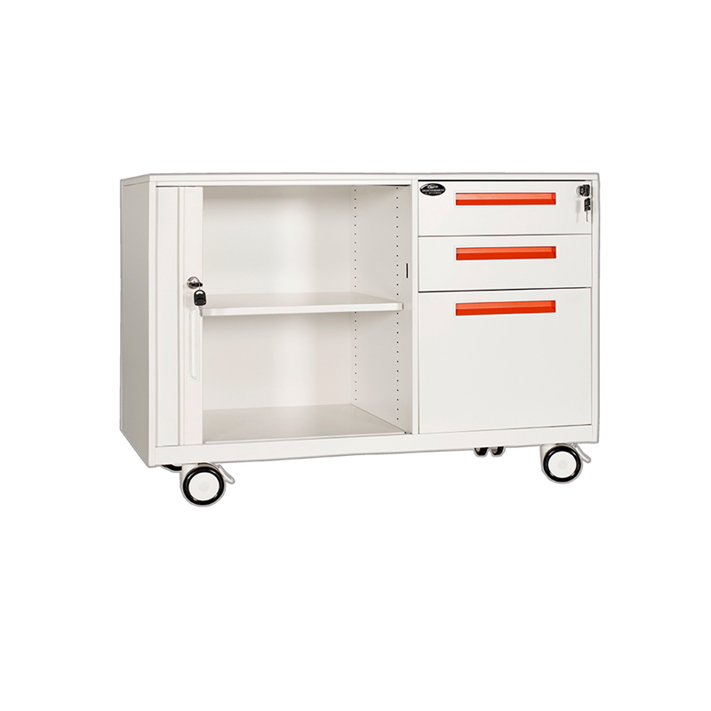 Mobile Pedestal With Tambour Door Storage