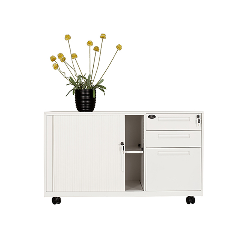 Mobile Pedestal With Tambour Door Storage