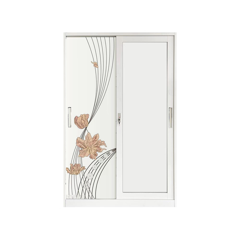 Printed Sliding Doors Metal Wardrobe