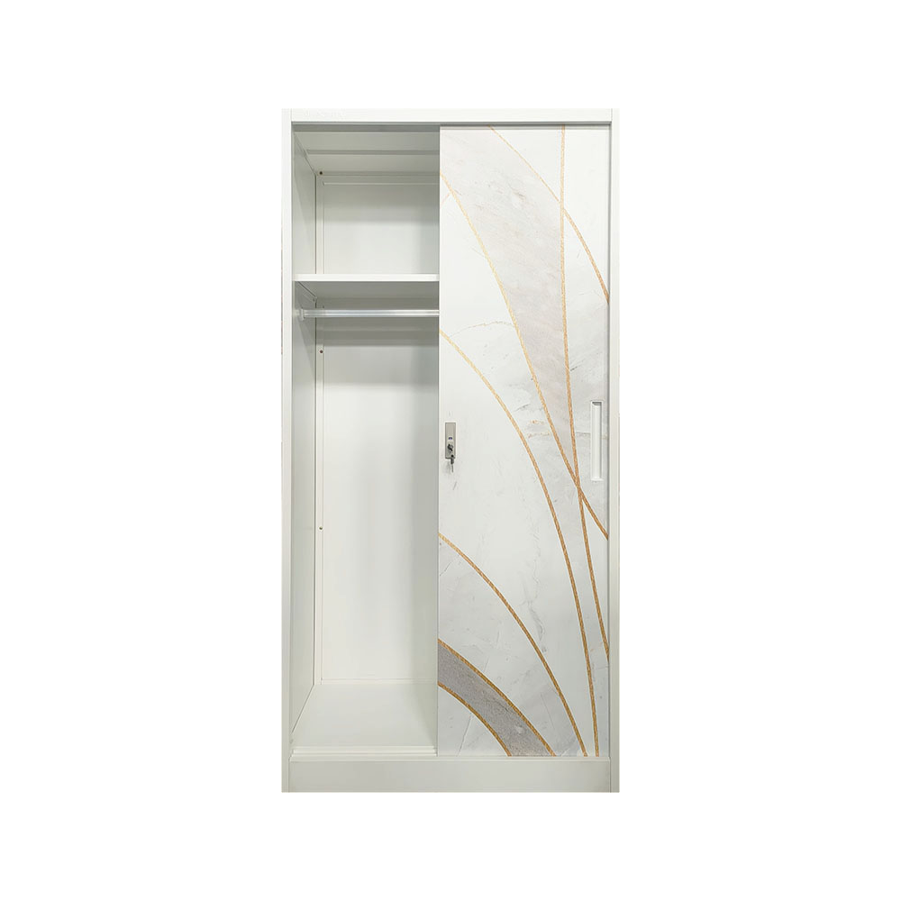 Printed Sliding Doors Metal Wardrobe