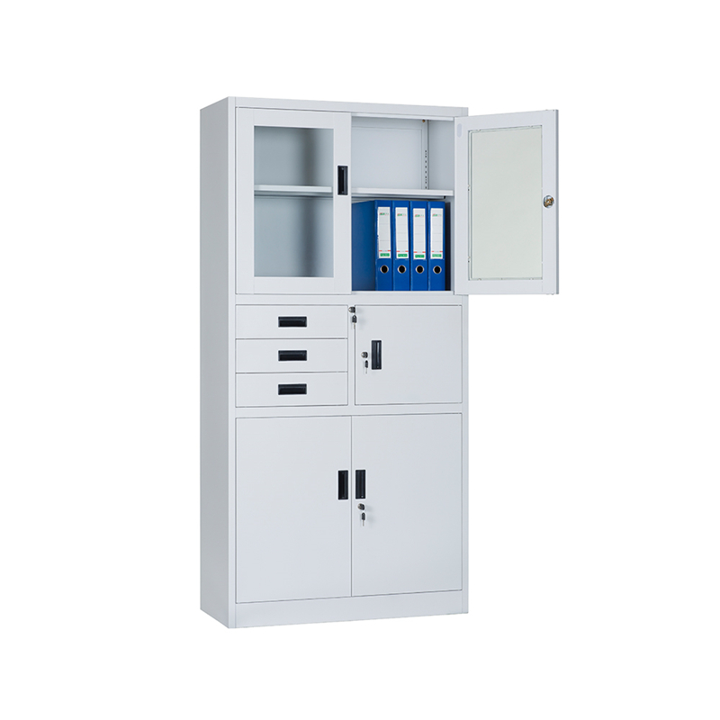 Steel Glass Door File Cabinet With Inner Safety Box