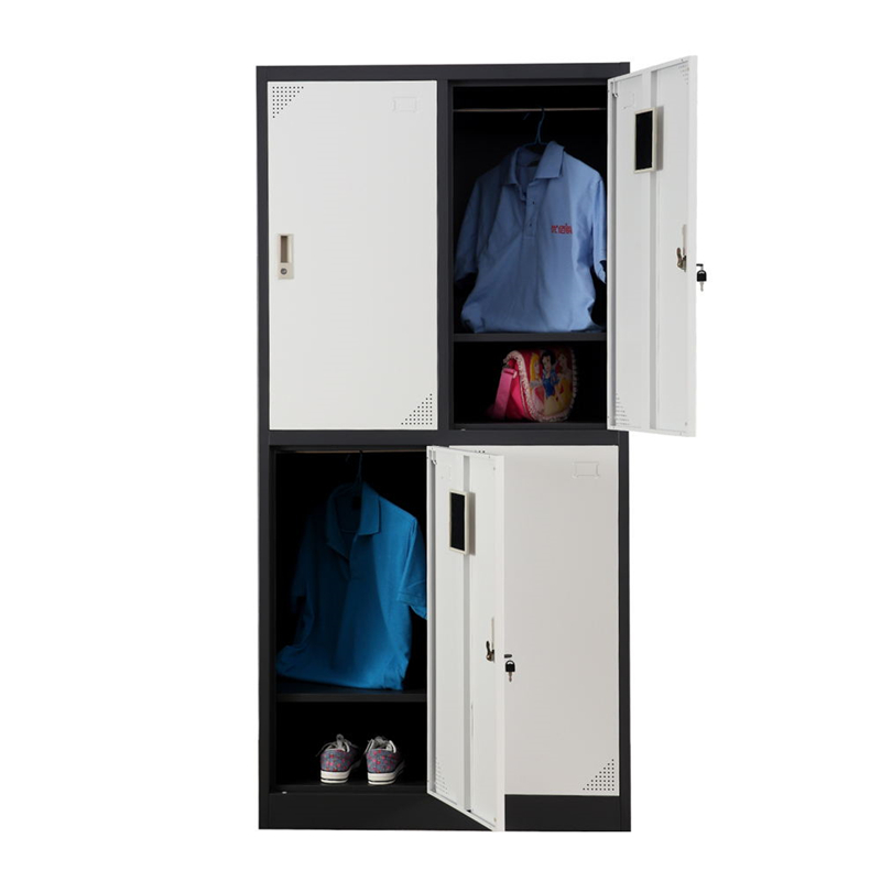 Two Tiers 4 Doors Metal Locker