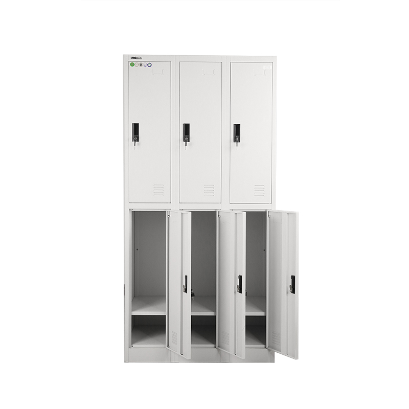 Two Tiers 6 Doors Metal Locker