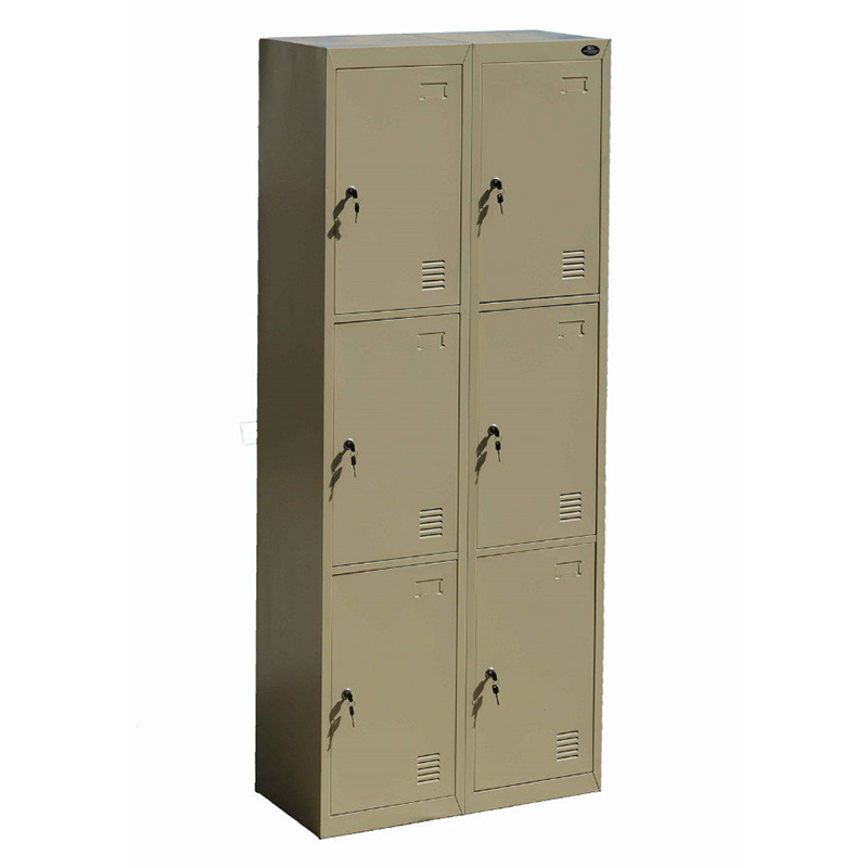 Triple Tiers 6 Doors Metal Locker