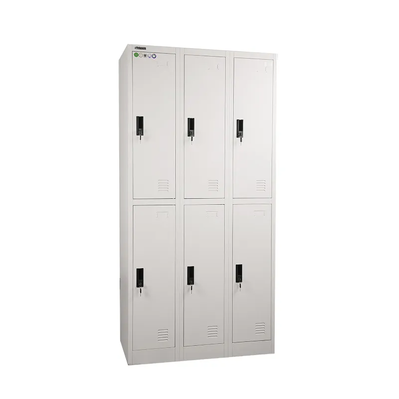 Two Tiers 6 Doors Metal Locker